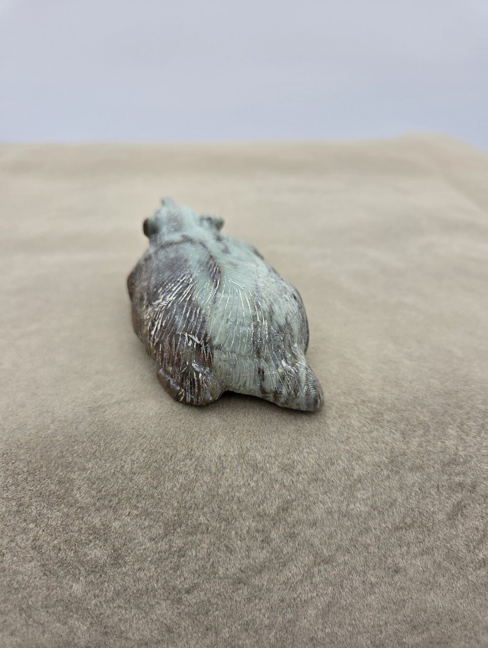 Hand Carved Green Stone Badger - Picture 5 of 5